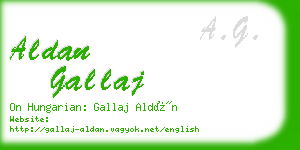 aldan gallaj business card